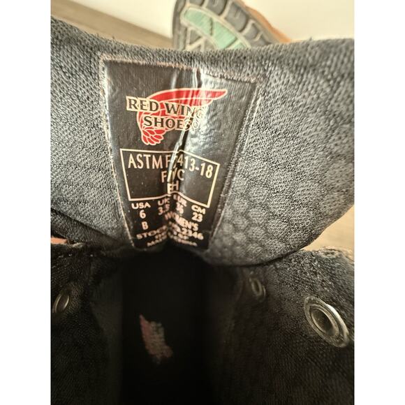 RED WING Tradeswoman 2346 Women's Safety Toe Waterproof Work Boots Brown Sz 6 - Picture 9 of 9